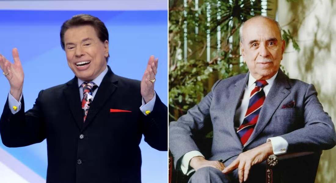 Silvio Santos e Roberto Marinho