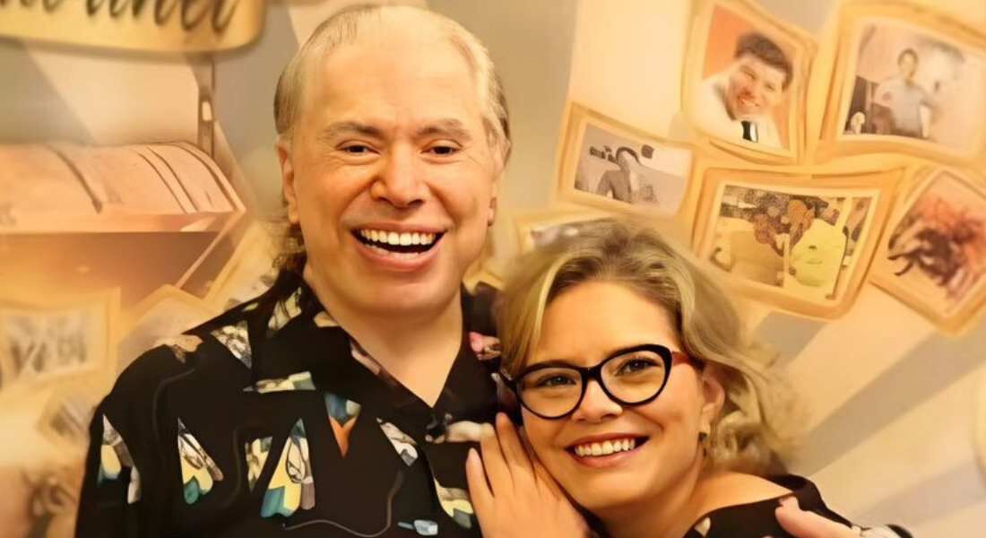 Silvio Santos e Cintia Abravanel, uma de suas filhas