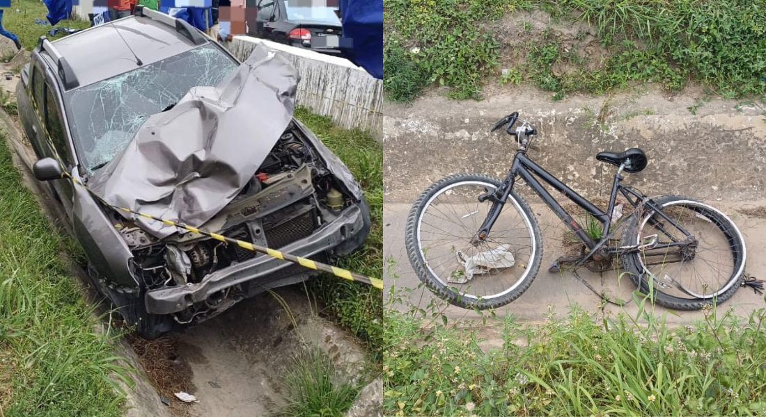 Caminhonete atingiu uma bicicleta e matou duas mulheres que transitavam no canteiro central da BR-101, em Igarassu