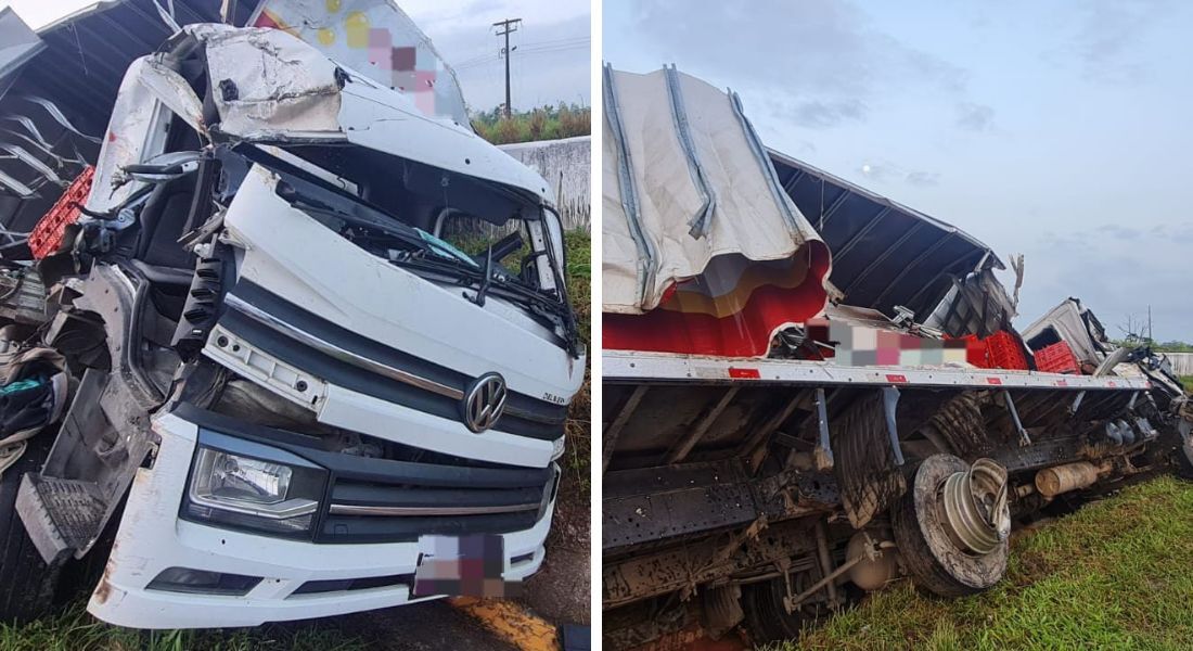 Homem morreu no local após a colisão lateral entre os dois veículos