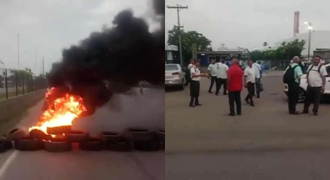 Protesto interdita trecho da BR-101 em frente à sede da empresa Vera Cruz