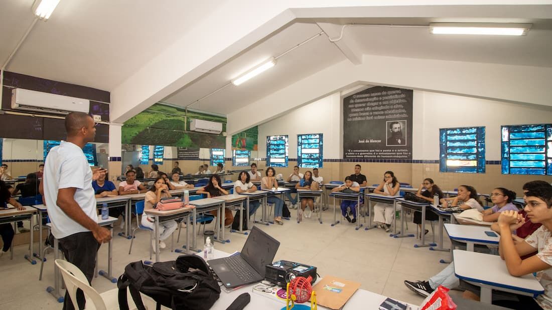 Sala de aula da rede estadual de ensino