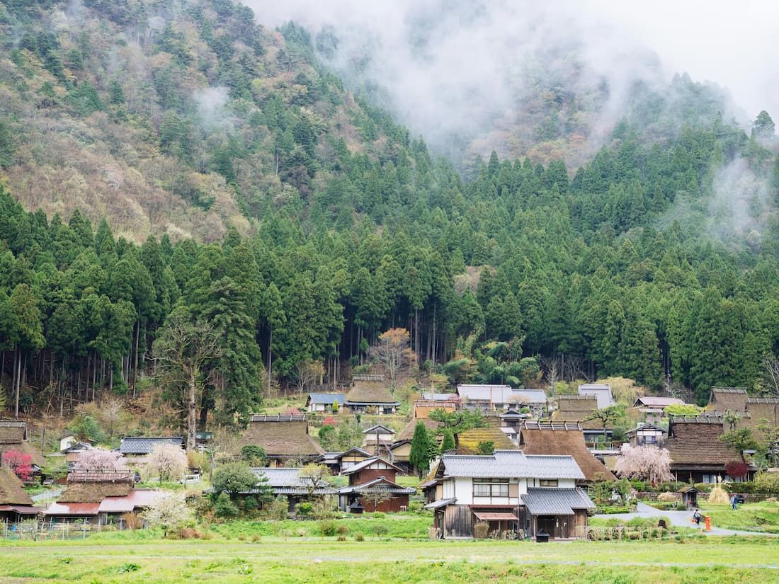 Zona rural de Kyoto, no Japão