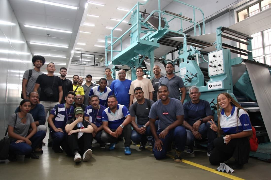 Visita de alunos do Senai ao industrial da da Folha de Pernambuco