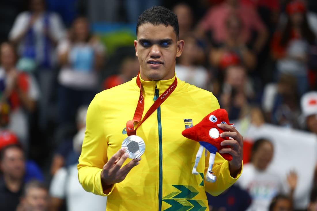 Wendell Belarmino conquista medalha de prata nos 50m livre da natação nos Jogos Paralímpicos