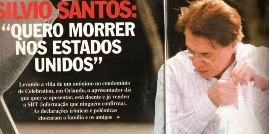 Revista Contigo de 2003 em que Silvio Santos anunciava que estava doente e que já havia vendido o SBT 