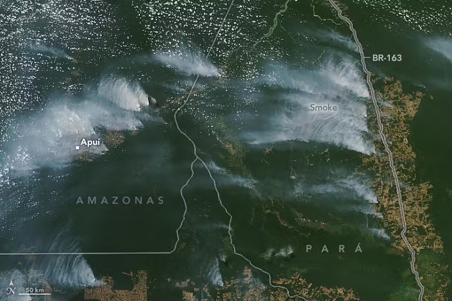 As fumaças de queimadas na Amazônia 