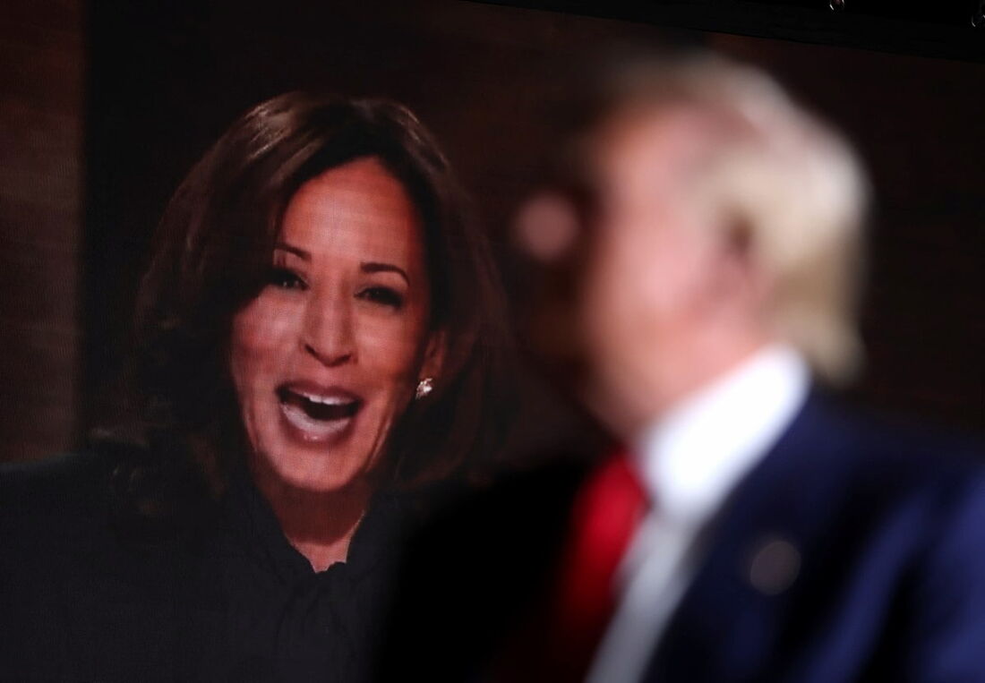 Candidatos à presidência dos EUA, Kamala Harris e  Donald Trump