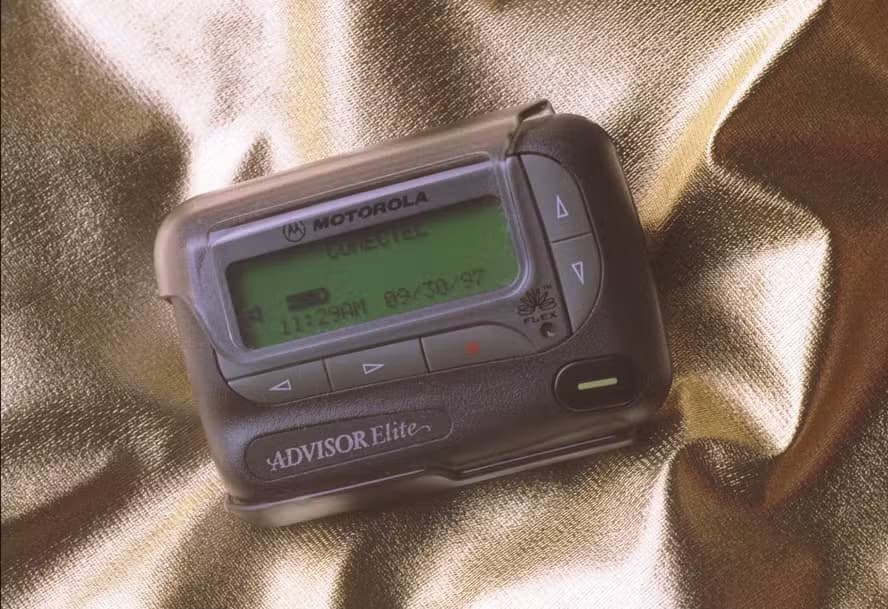 Modelo de pager usado no Brasil nos anos 1990