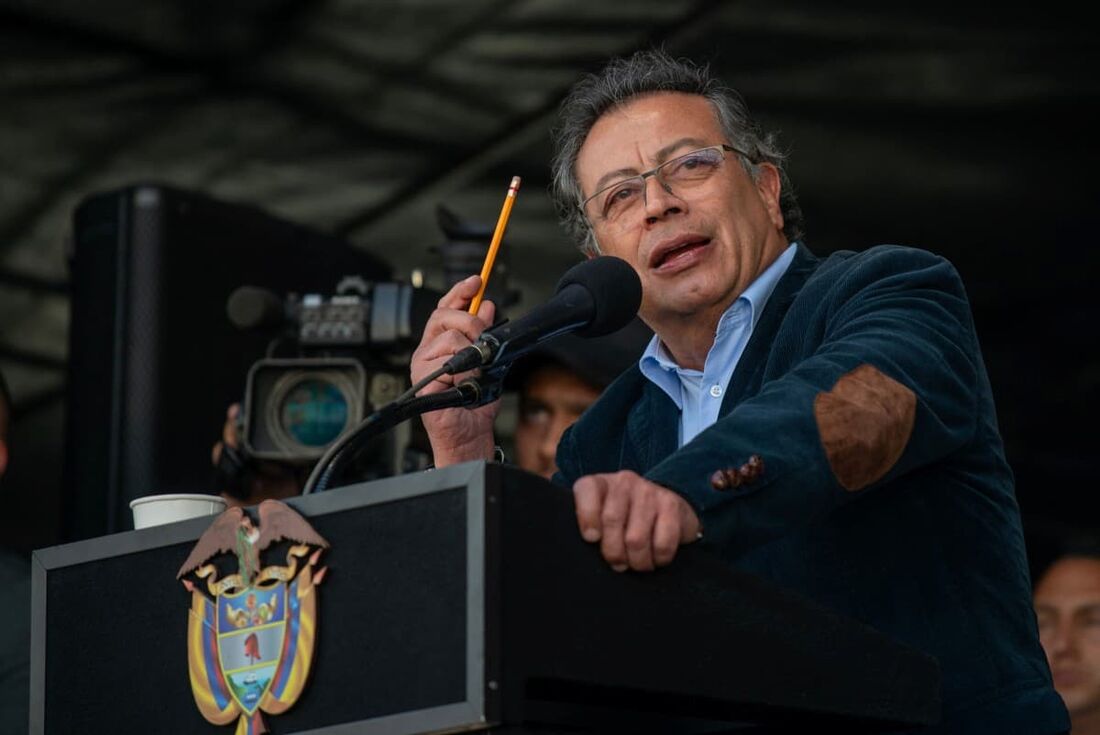 O presidente colombiano Gustavo Petro