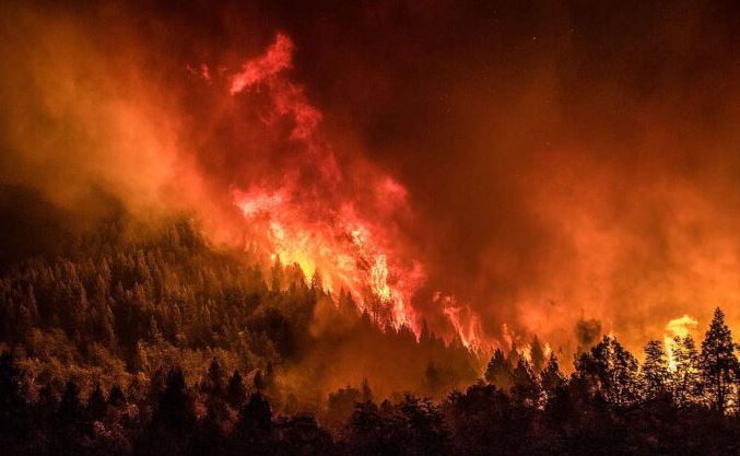 Incêndio forestal na Argentina