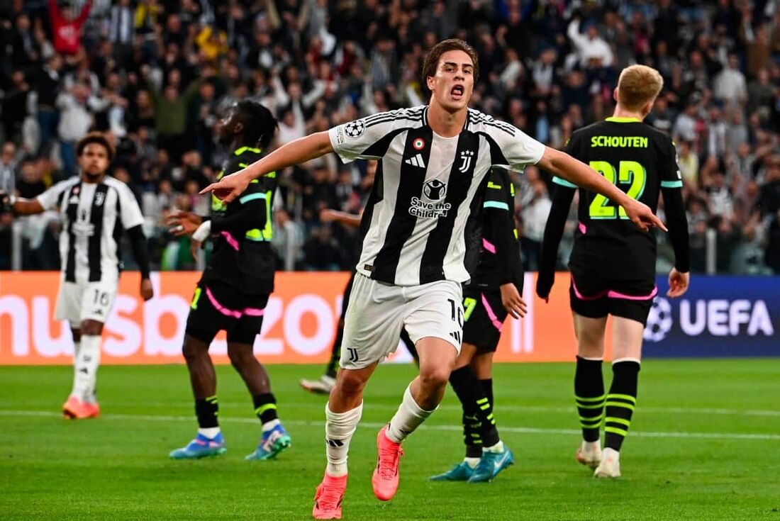 Yildiz marcou o primeiro gol da Juventus na Champions League