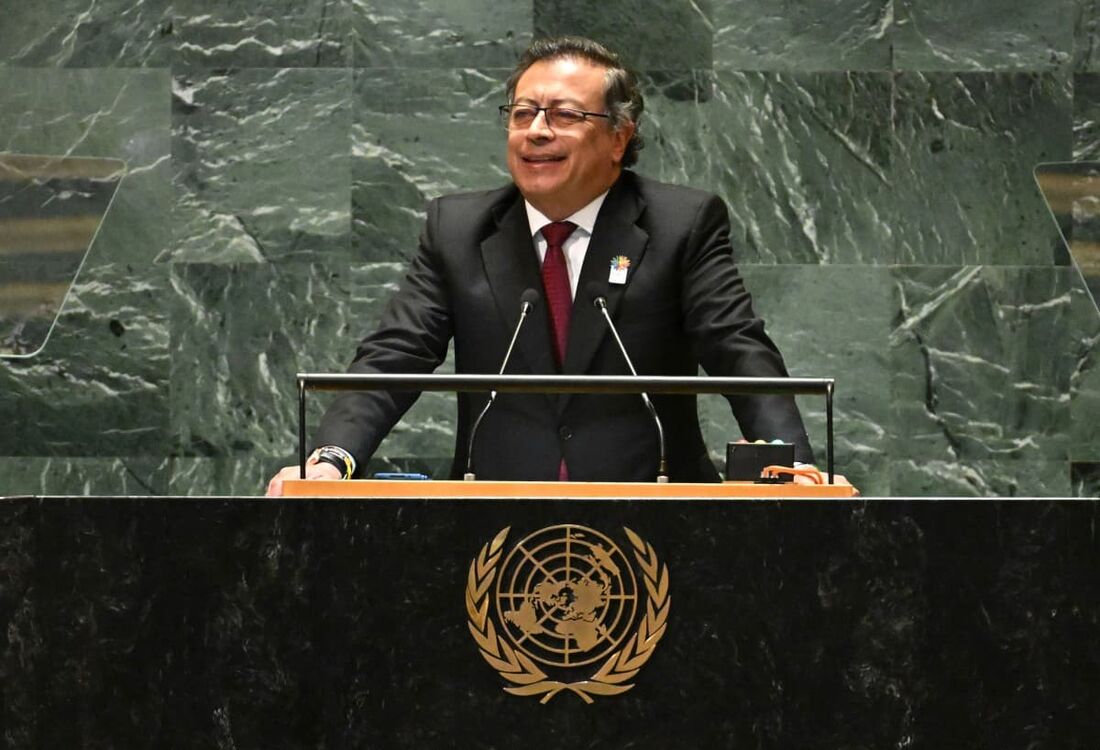 Gustavo Petro Urrego, presidente da Colômbia, discursa durante a 79ª Sessão da Assembleia Geral das Nações Unidas 