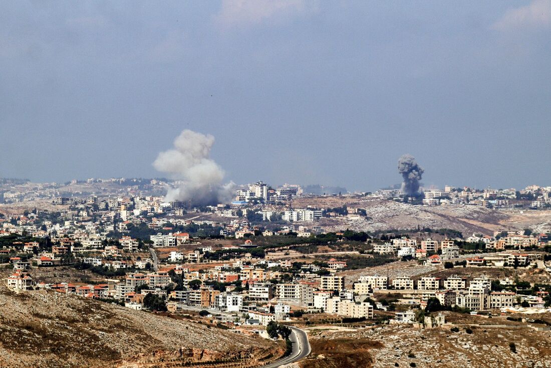 Bombardeios israelenses contra alvos do Hezbollah no sul do Líbano