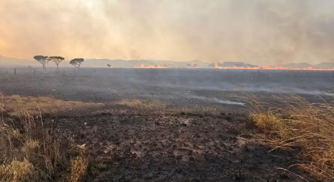 Incêndio na Chapada dos Veadeiros