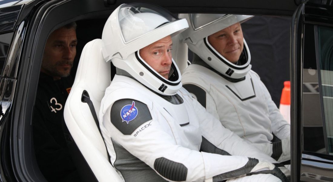 Astronauta da Nasa Nick Hague e cosmonauta russo Alexander Gorbunov 