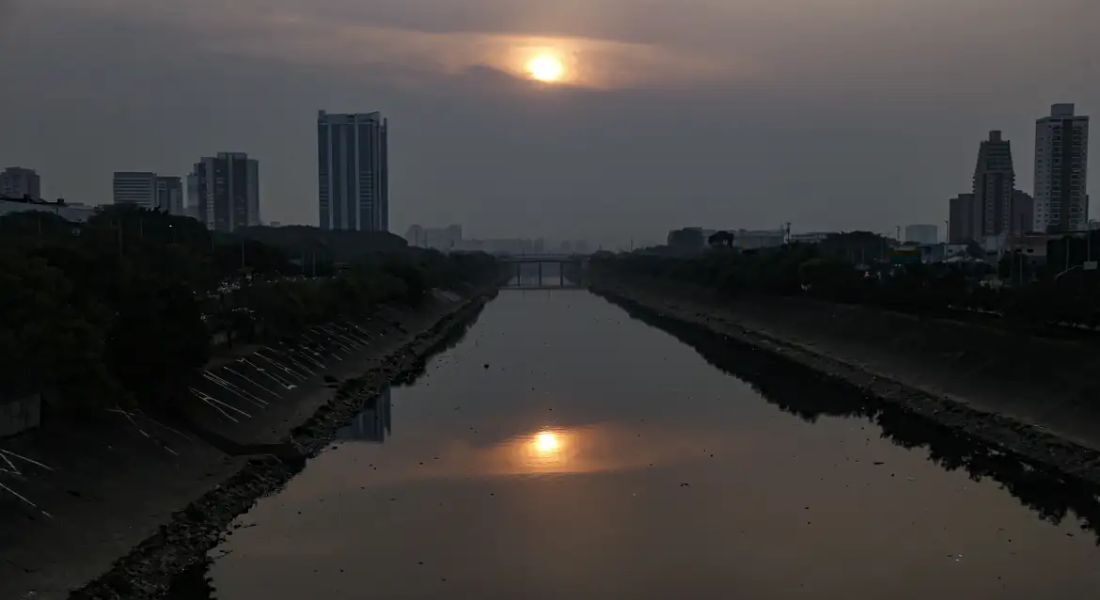 Céu poluído em São Paulo