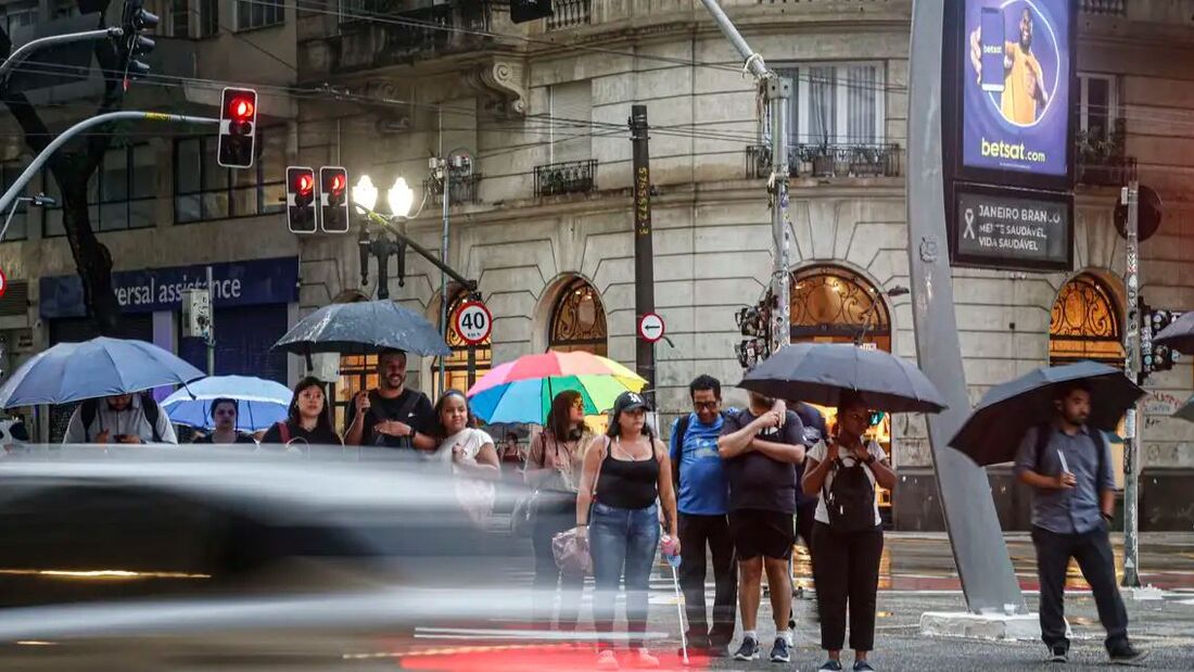 Chuvas na região sul se deslocam para áreas de São Paulo e do extremo sul da Região Centro-Oeste