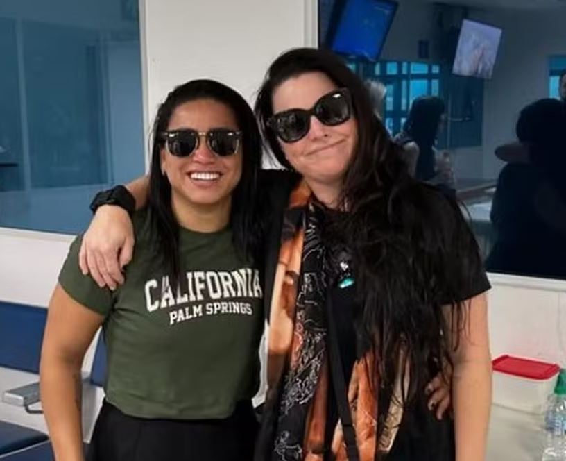 Amy Lee e fã Aline França 