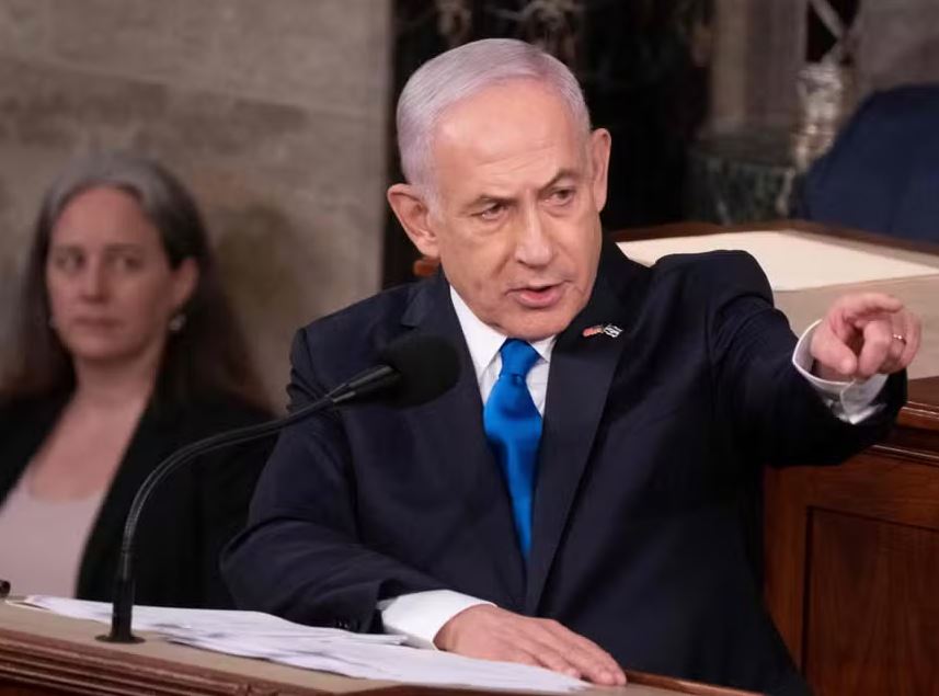 Premier de Israel, Benjamin Netanyahu, durante discurso no Congresso dos EUA 