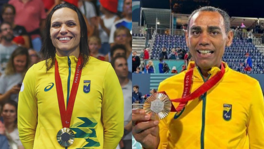 Carol Santiago e Raimundo Nonato, medalhistas paralímpicos em Paris