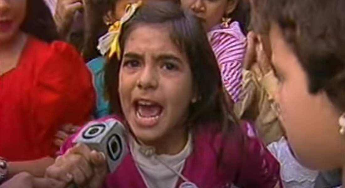 Patrícia Veloso na entrevista de 1988 que viralizou na internet