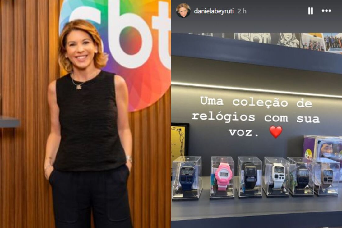 Daniela Abravanel, filha de Silvio Santos, relembrou um relógio com a voz de seu pai