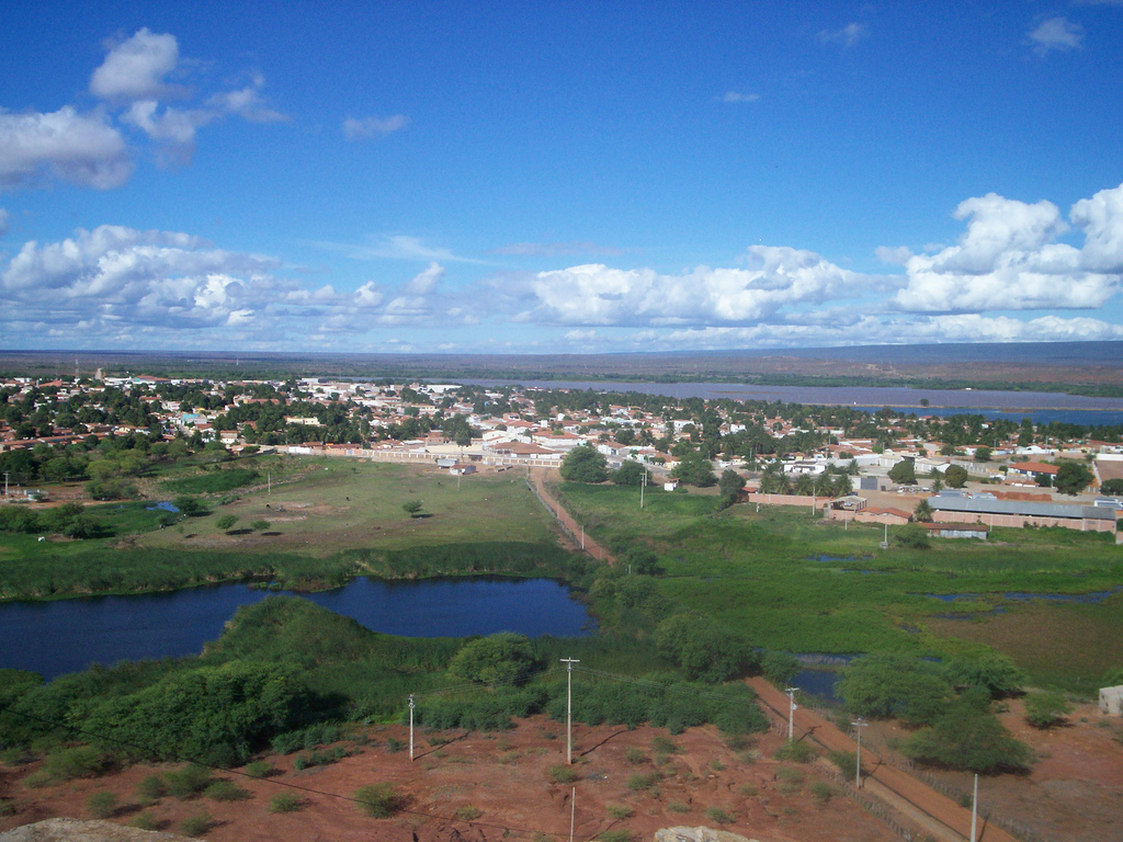 Vista da cidade de Petrolândia, no Sertão de Pernambuco