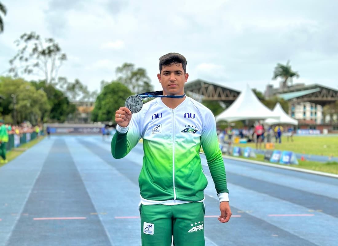 Pietro Pereira, vice-campeão brasileiro sub-18 no lançamento de dardo