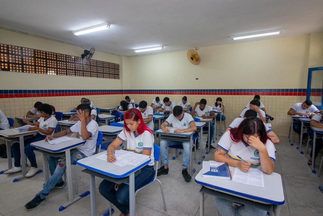 Sala de aula da rede estadual de ensino de Pernambuco