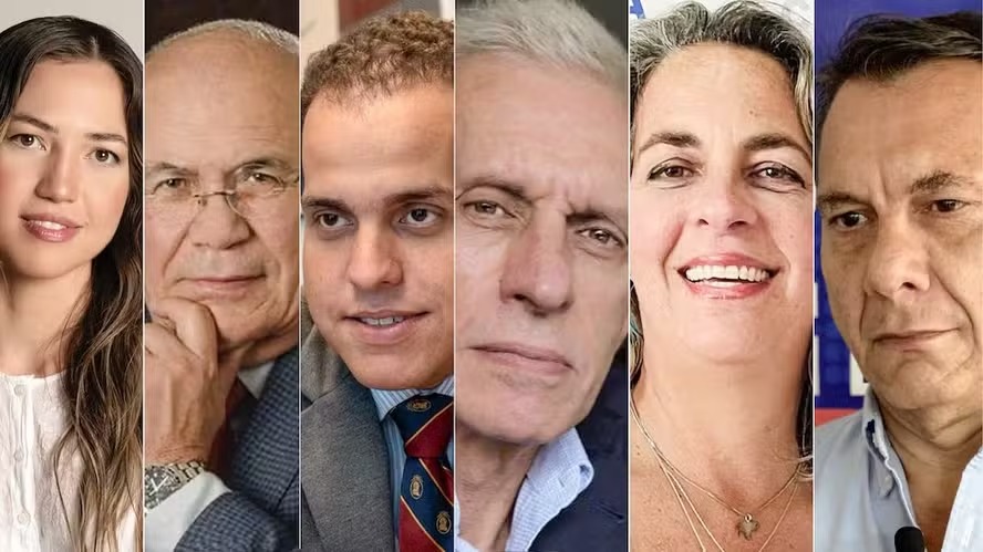 Claudia Macero, Omar González, Pedro Urruchurtu, Fernando Martínez Mottola, Magalli Meda e Humberto Villalobos. Opositores de Maduro permanecem asilados em embaixada da Argentina em Caracas 