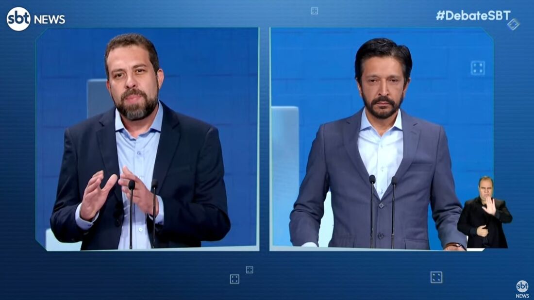 Guilherme Boulos (à esquerda) e Ricardo Nunes (à direita)