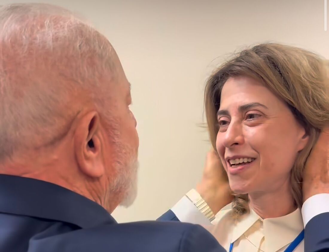 O presidente Lula postou um vídeo do encontro que teve na ONU com a atriz Fernanda Torres