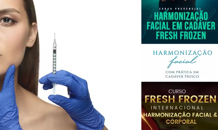 Cursos de harmonização facial oferecem ensino com cadáveres