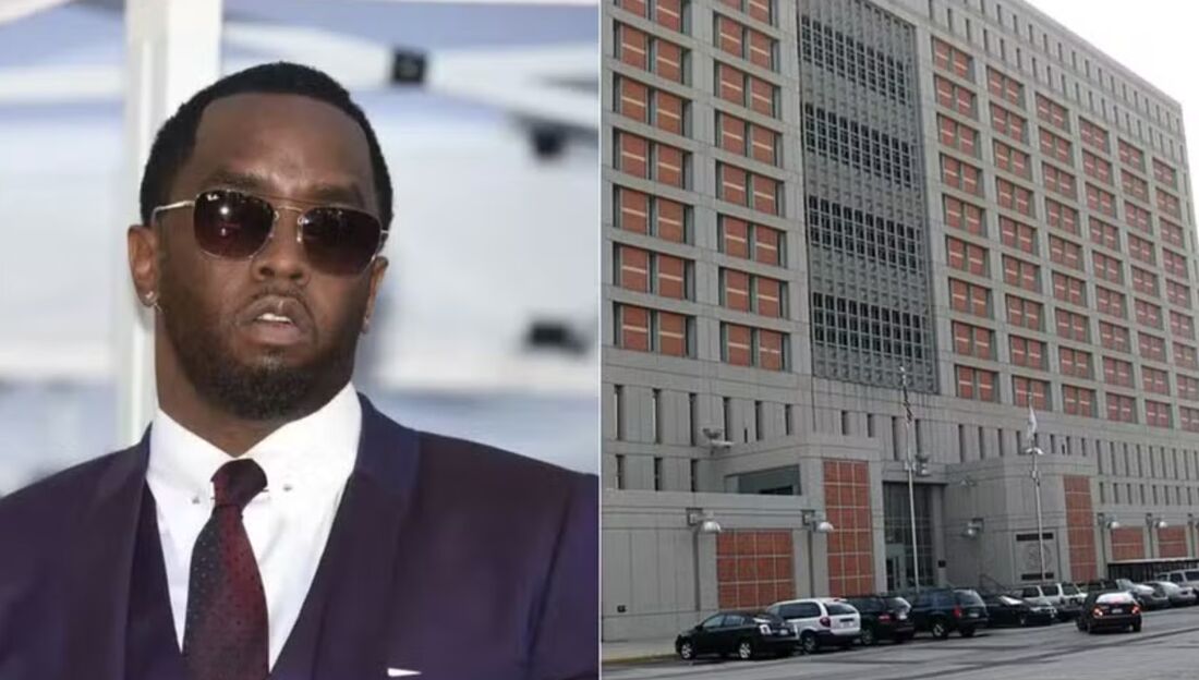 O rapper e produtor Sean "Diddy" Combs está preso em unidade de detenção em Nova York 