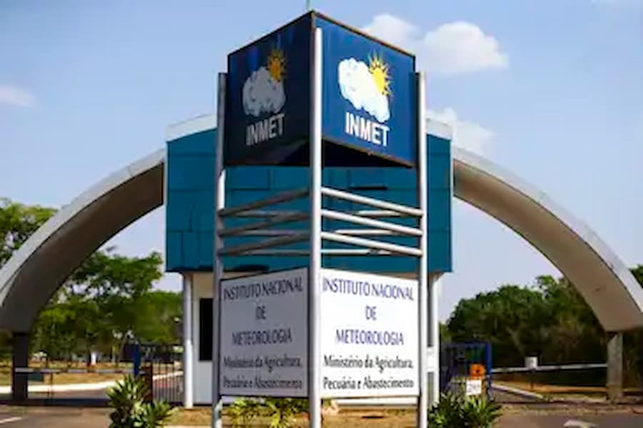 Fachada do instituto nacional de meteorologia (INMET), em Brasília. 