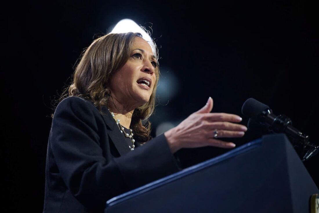 A vice-presidente dos EUA e candidata presidencial democrata Kamala Harris