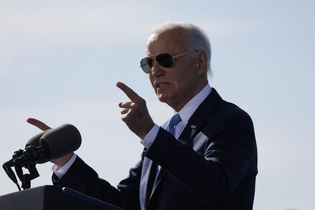 Joe Biden discursa em Maryland