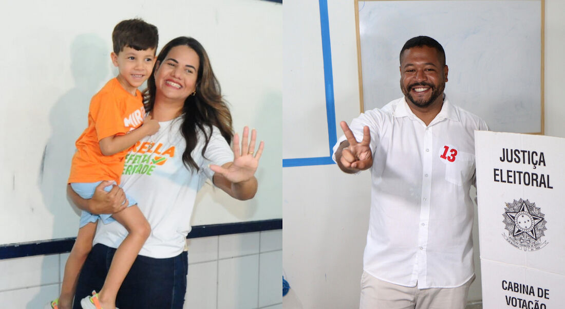 Candidatos em Olinda, Mirella Almeida (PSD) e Vinícius castello votaram na manhã deste domingo (27)