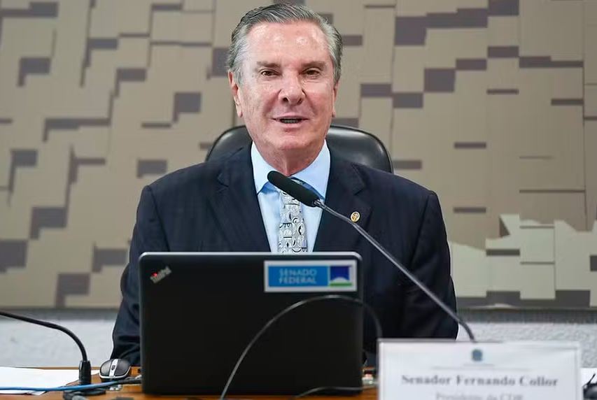 Fernando Collor, então senador, durante sessão do Senado 