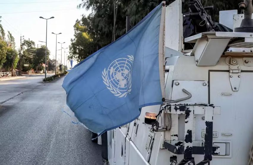 Veículo da Unifil, missão de paz da ONU no Líbano