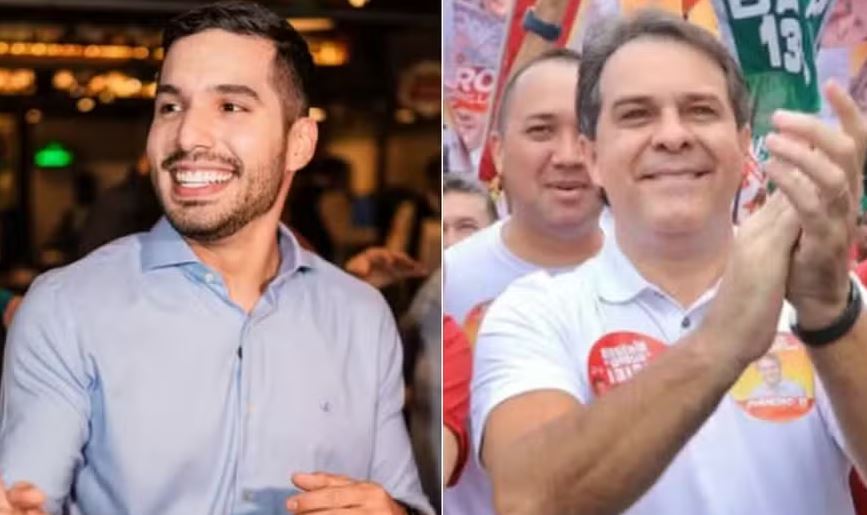 André Fernandes (à esquerda) e Evandro Leitão avançam para o segundo turno em Fortaleza 