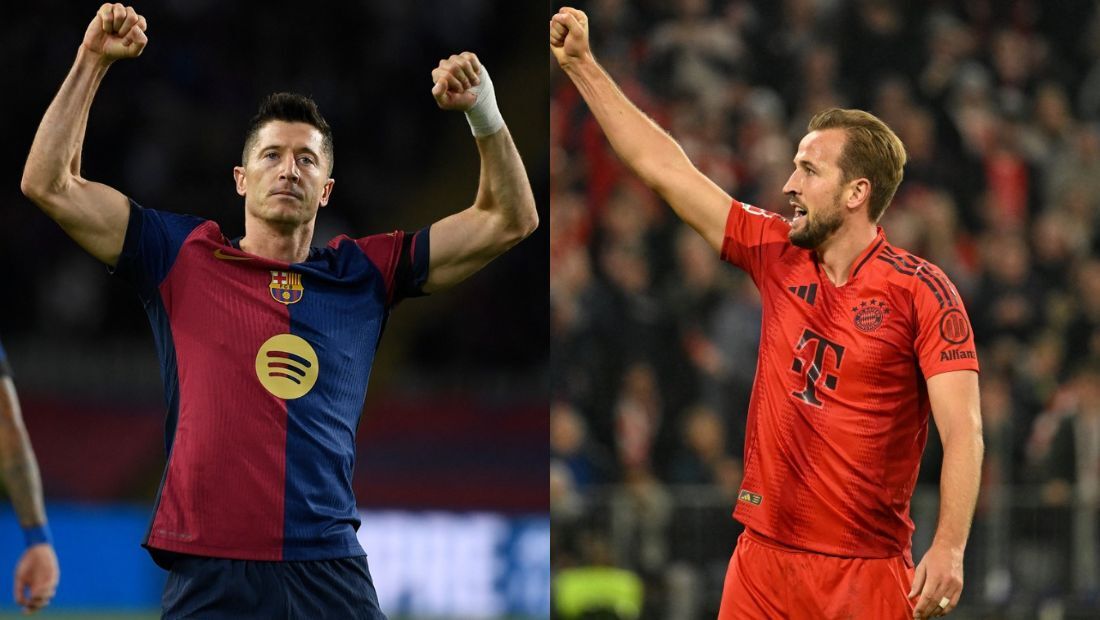 Lewandowski, do Barcelona, e Harry Kane, do Bayern de Munique