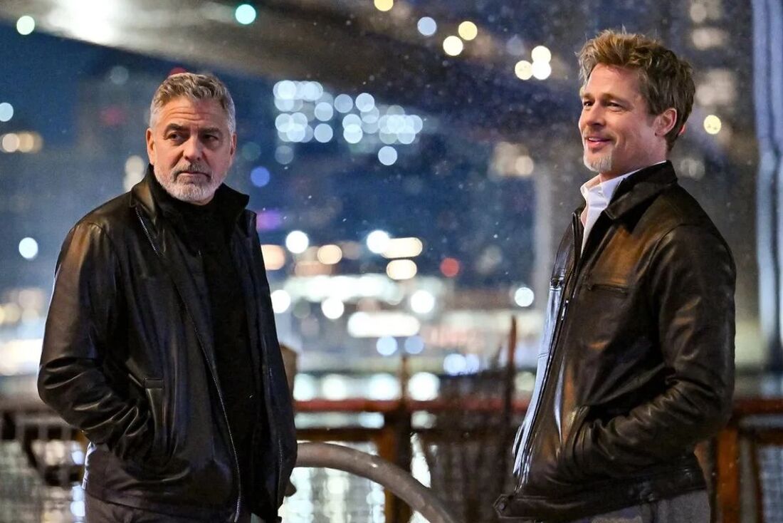 Brad Pitt e George Clooney na comédia de ação ''Lobos''