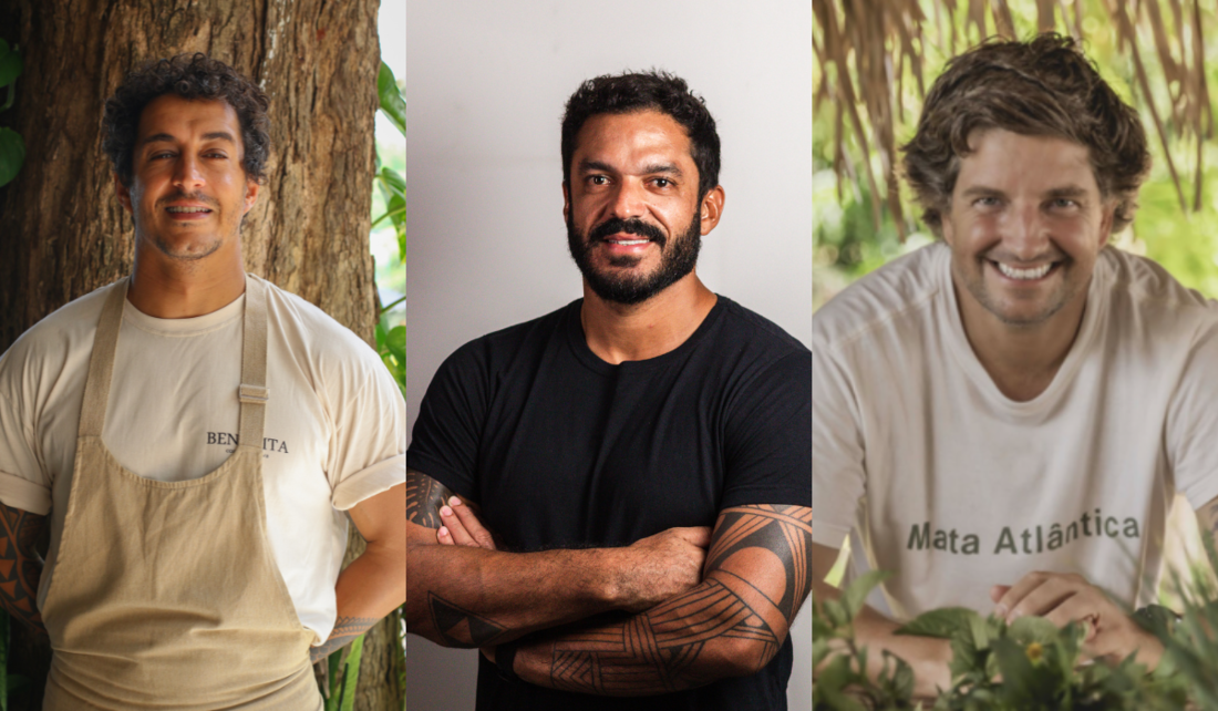 Dario Costa convida os chefs Thiago Castanho (cred: Lais Teixeira) e Hervé Witmeur para cozinhar em seu restaurante, em Fernando de Noronha