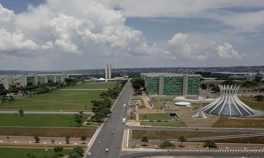 Esplanada dos Ministérios, em Brasília 