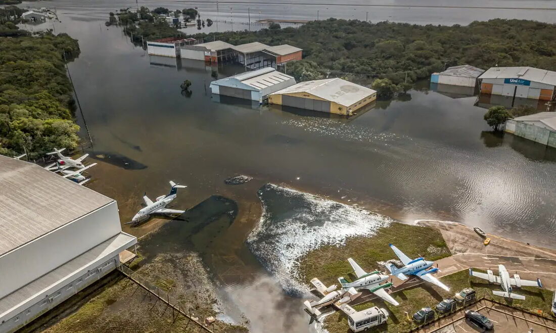 O Aeroporto Salgado Filho, em Porto Alegre