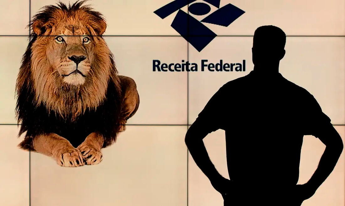 O leão foi adotado como símbolo da Receita Federal do Brasil em 1979, durante uma campanha publicitária. A ideia por trás do uso desse animal era transmitir a imagem de uma entidade forte e imponente.