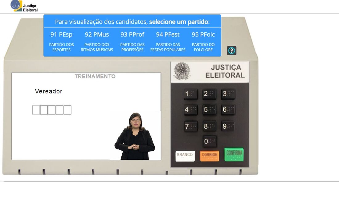 Simulador eleitoral do TSE