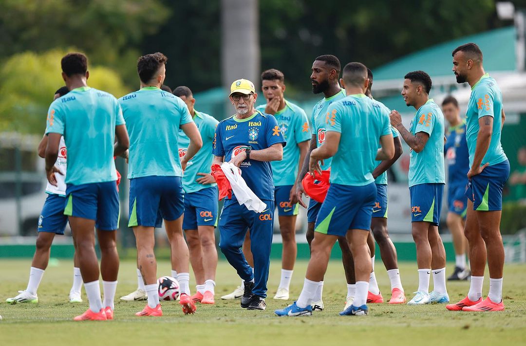 Seleção Brasileira em treino visando o confronto vs Chile